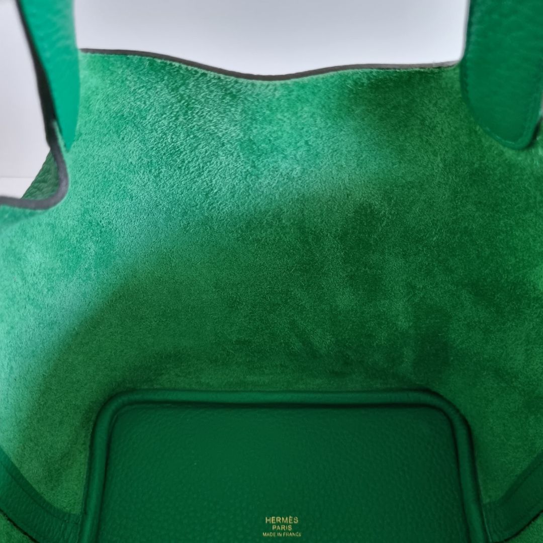 Hermès Picotin 18 Menthe Clemence GHW