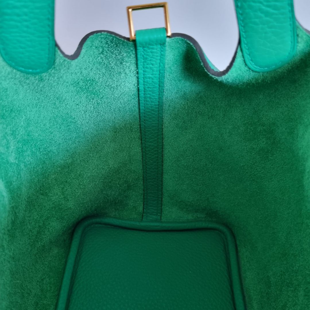 Hermès Picotin 18 Menthe Clemence GHW