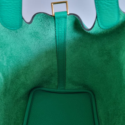 Hermès Picotin 18 Menthe Clemence GHW