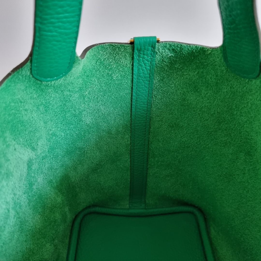 Hermès Picotin 18 Menthe Clemence GHW