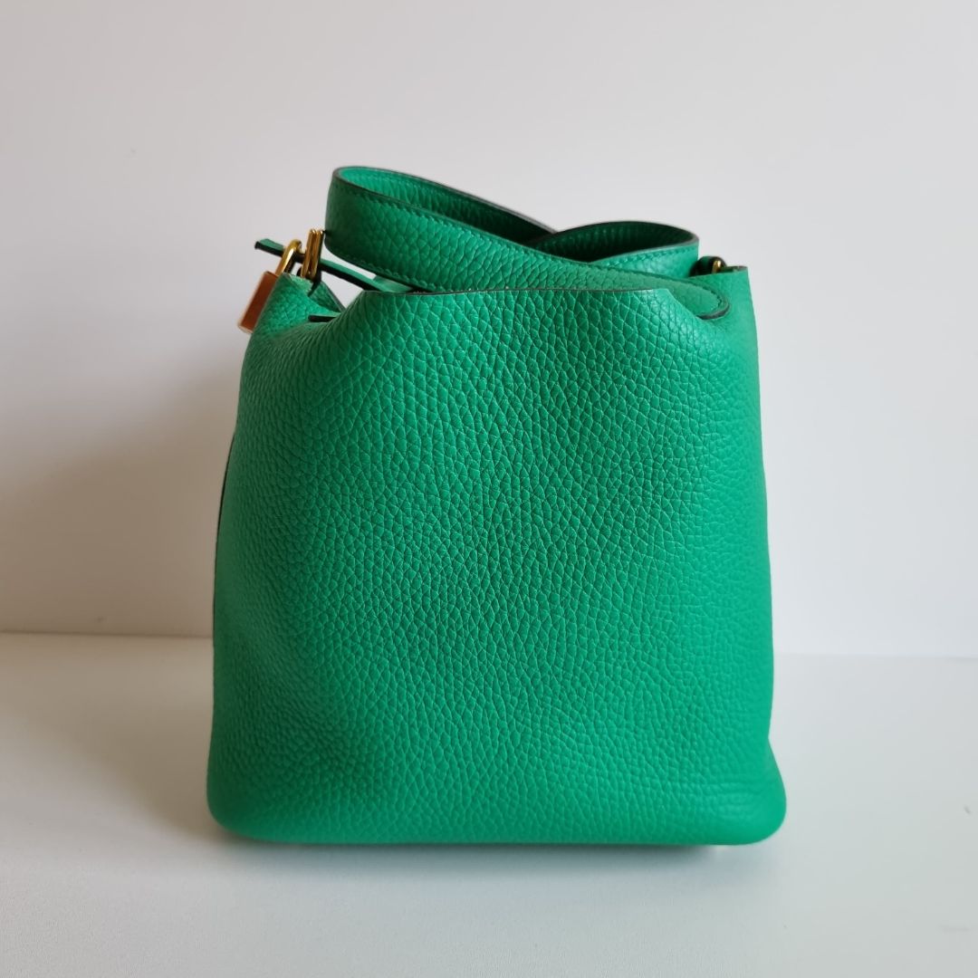 Hermès Picotin 18 Menthe Clemence GHW