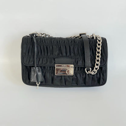 Prada Flap Gaufre Shoulder Nappa Medium Leather Bag