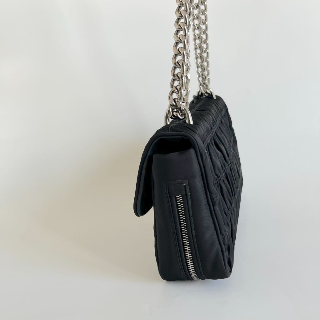 Prada Flap Gaufre Shoulder Nappa Medium Leather Bag