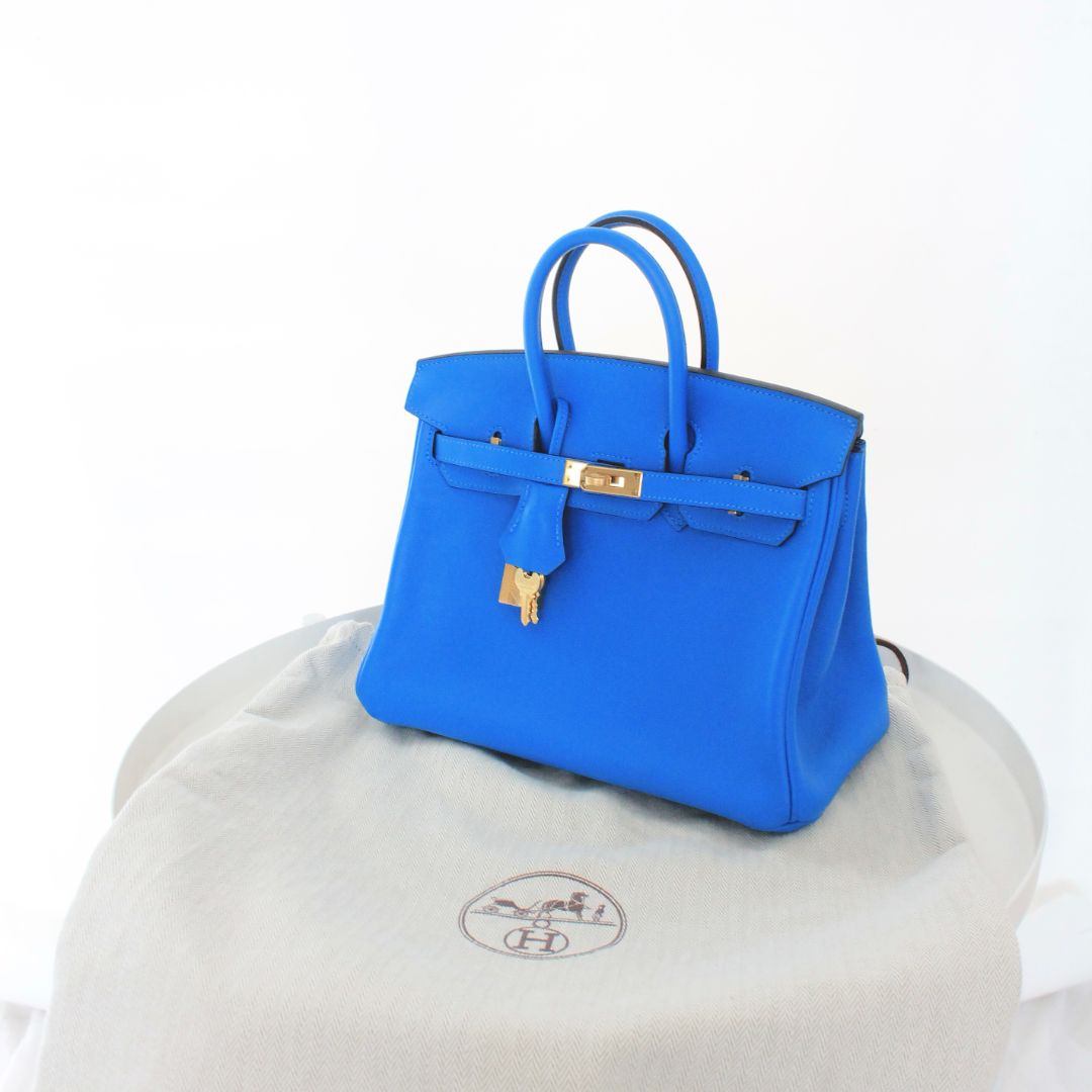 Hermès Bleu Royal 25 Birkin Swift Leather Bag