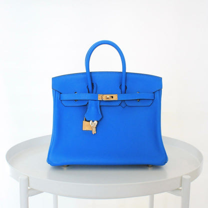 Hermès Bleu Royal 25 Birkin Swift Leather Bag