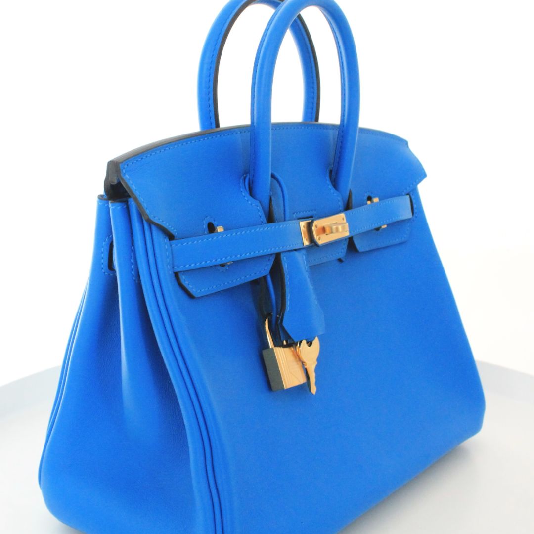 Hermès Bleu Royal 25 Birkin Swift Leather Bag