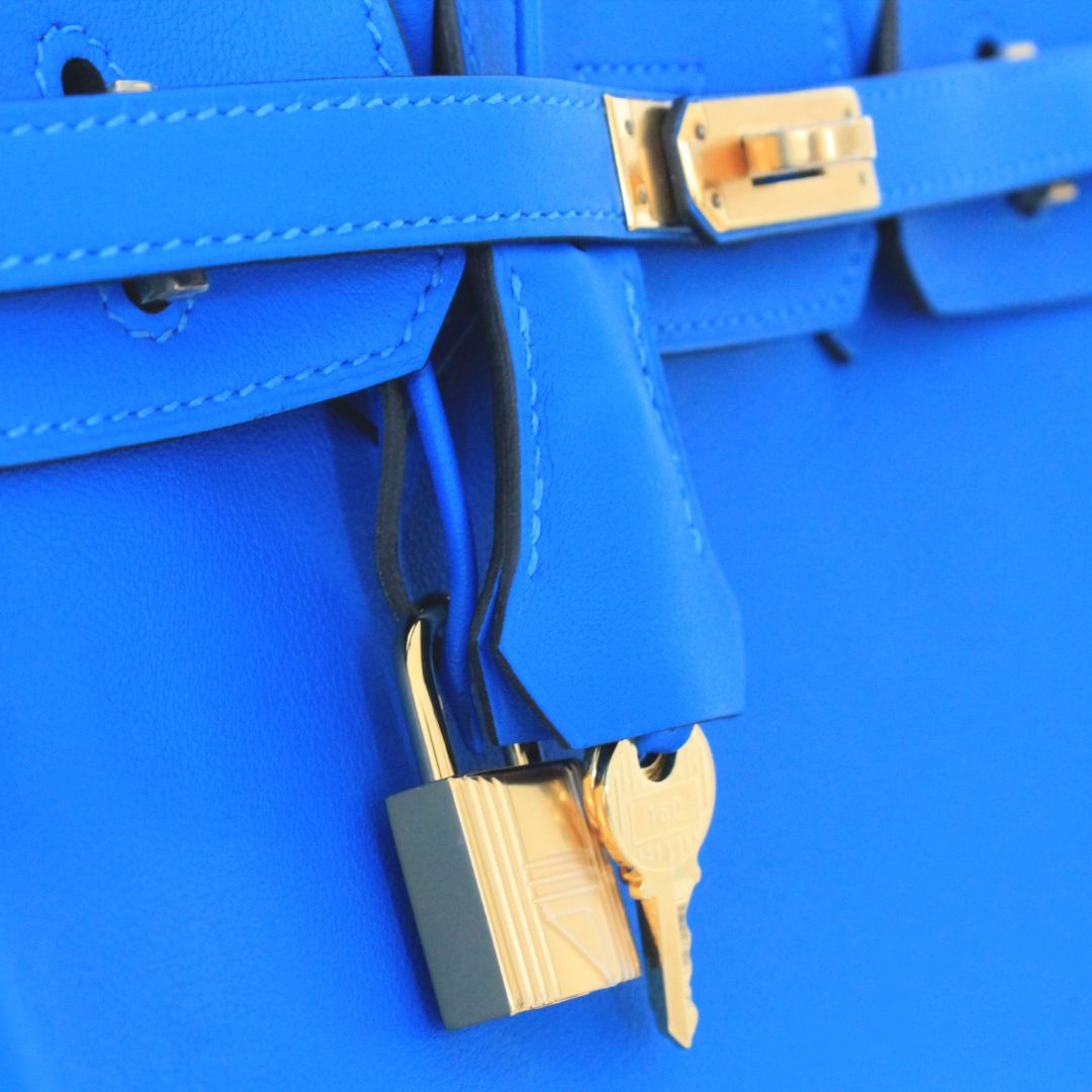 Hermès Bleu Royal 25 Birkin Swift Leather Bag