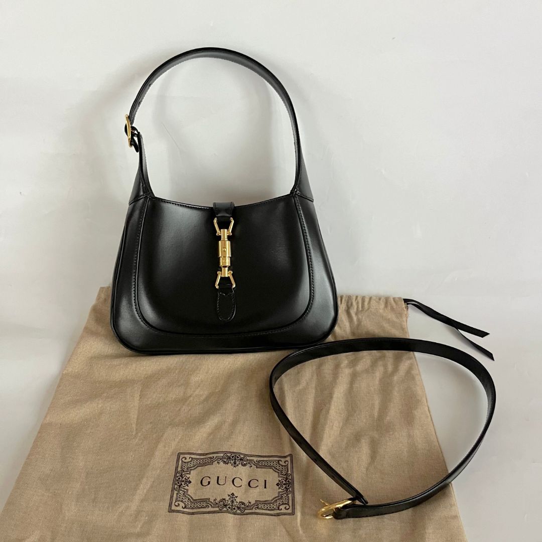 Gucci Jackie 1961 small leather shoulder black bag