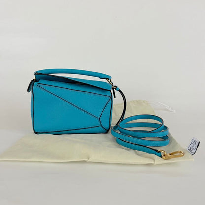 Loewe Mini Puzzle Blue Bag