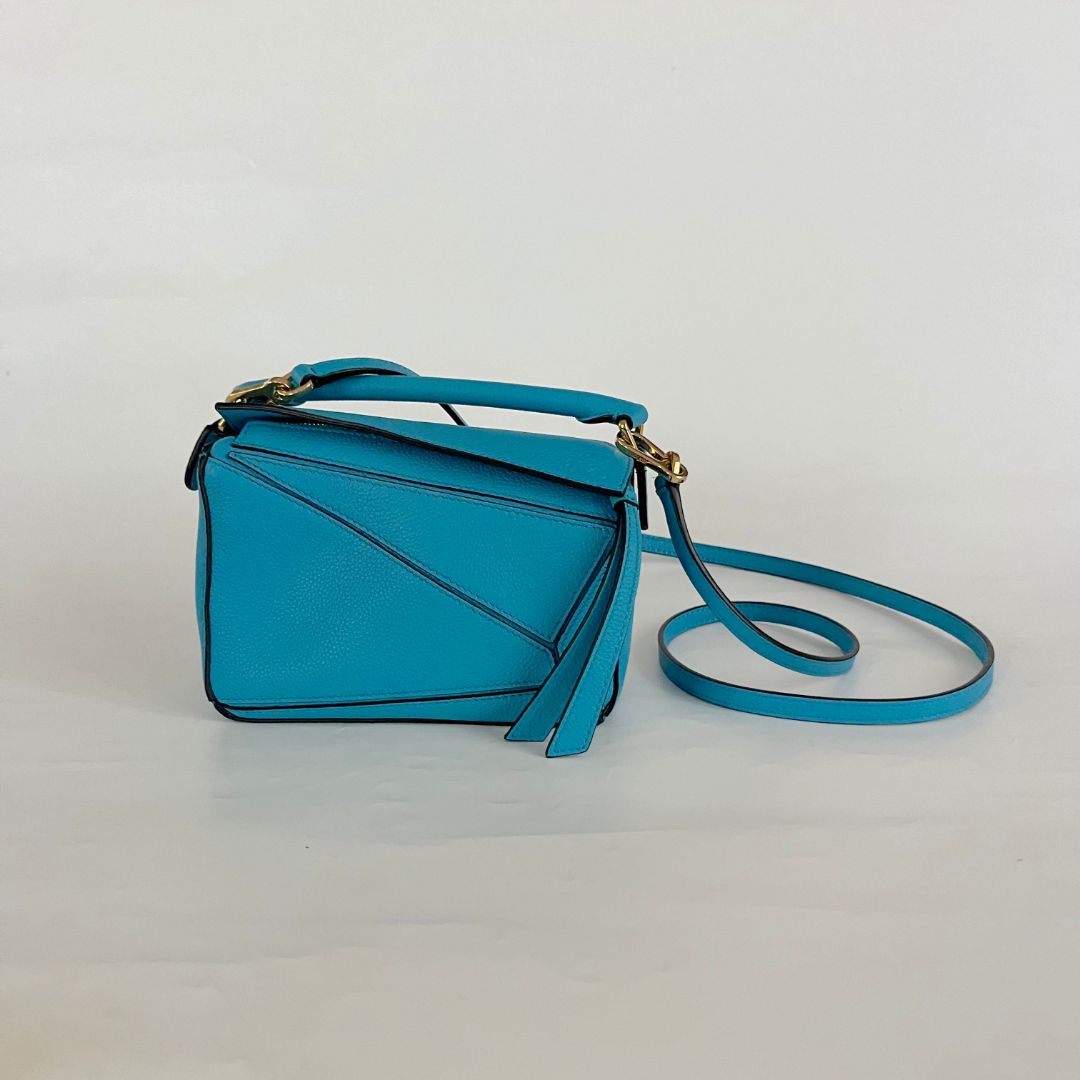 Loewe Mini Puzzle Blue Bag