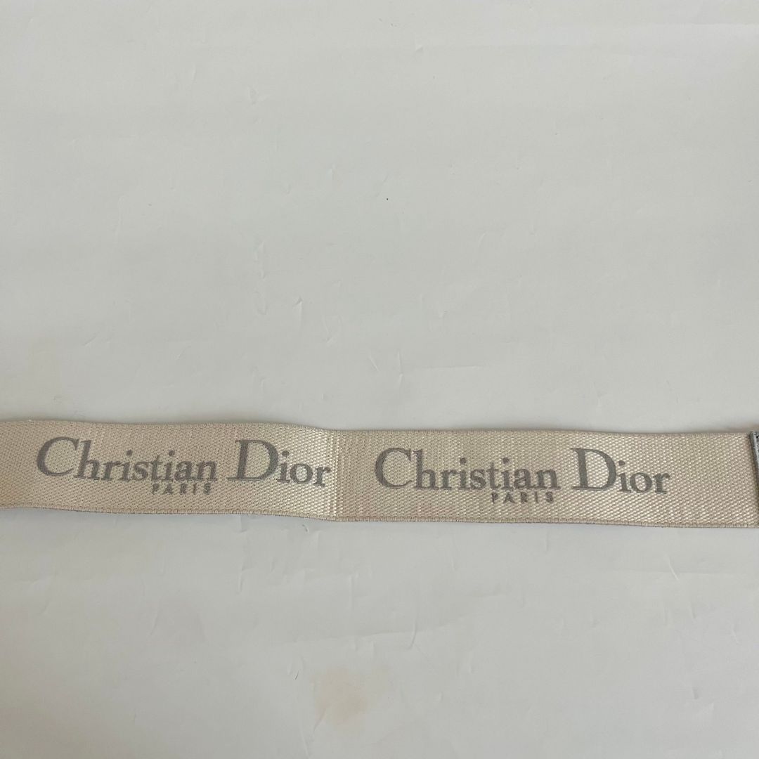 Dior White Leather Saddle bag with fabric strap