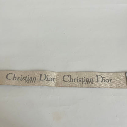 Dior White Leather Saddle bag with fabric strap