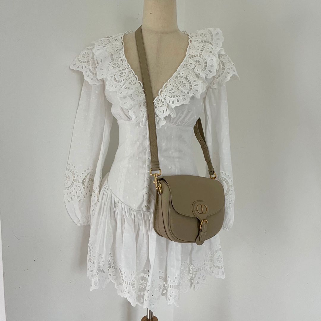 Christian Dior Taupe Bobby Medium Bag