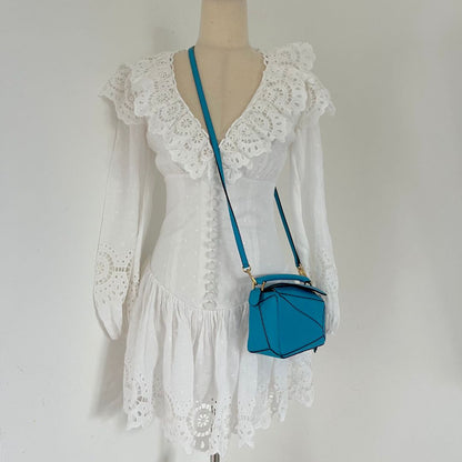 Loewe Mini Puzzle Blue Bag