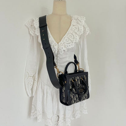 Christian Dior Oblique Mini Tote Bag Blue