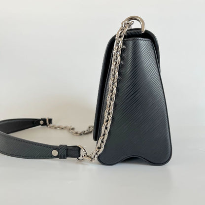 Louis Vuitton Black Epi Leather Twist MM Shoulder Bag