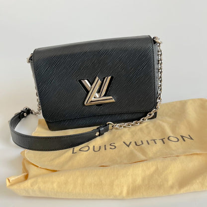 Louis Vuitton Black Epi Leather Twist MM Shoulder Bag