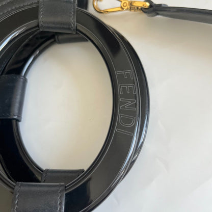 Fendi Black/Clear FF PVC and Leather Large Tote with strap