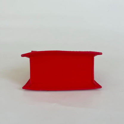 Jacquemus Red Leather Mini Le Chiquito Top Handle Bag