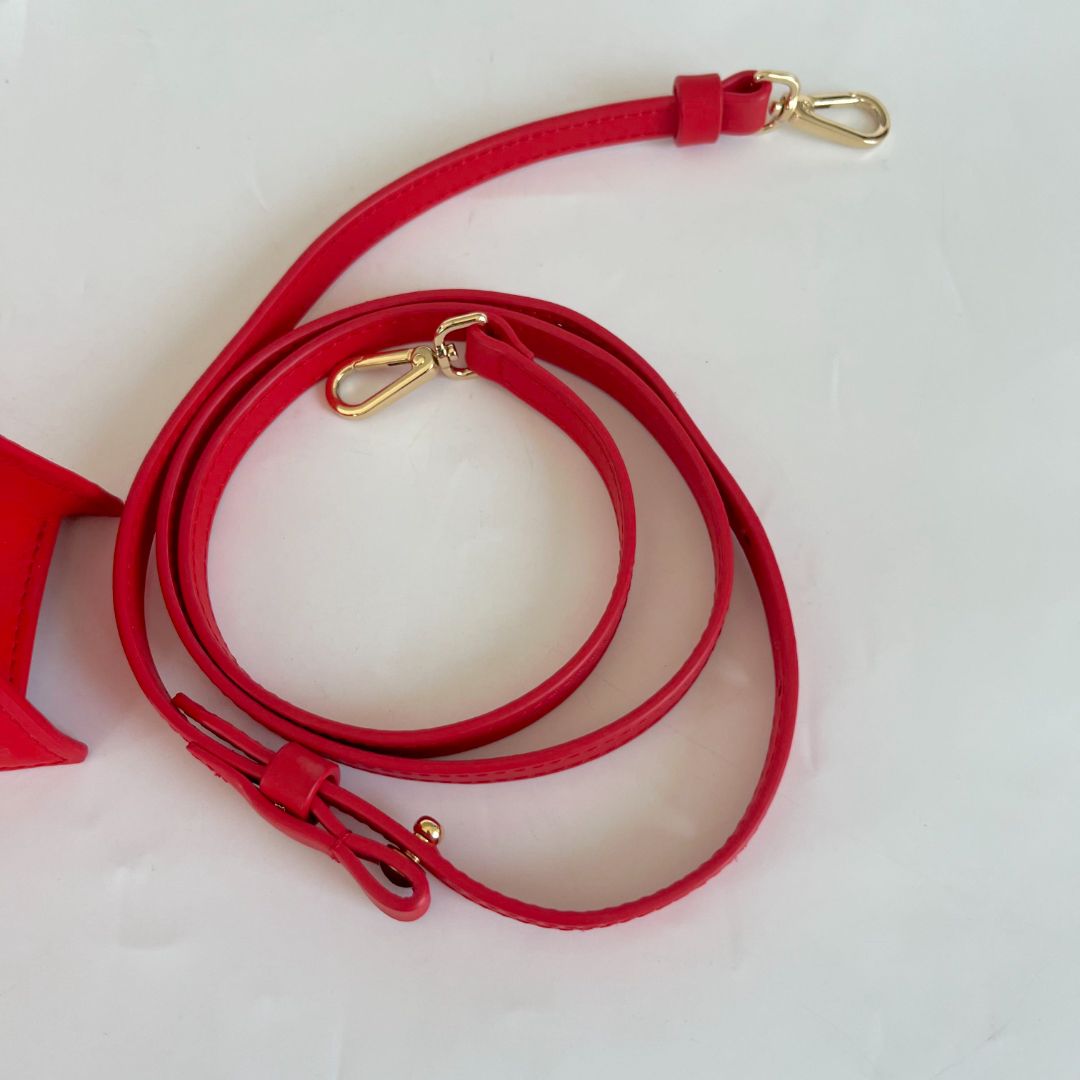 Jacquemus Red Leather Mini Le Chiquito Top Handle Bag