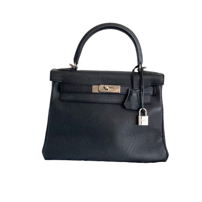 Hermès Kelly 28 Togo Black Leather Bag