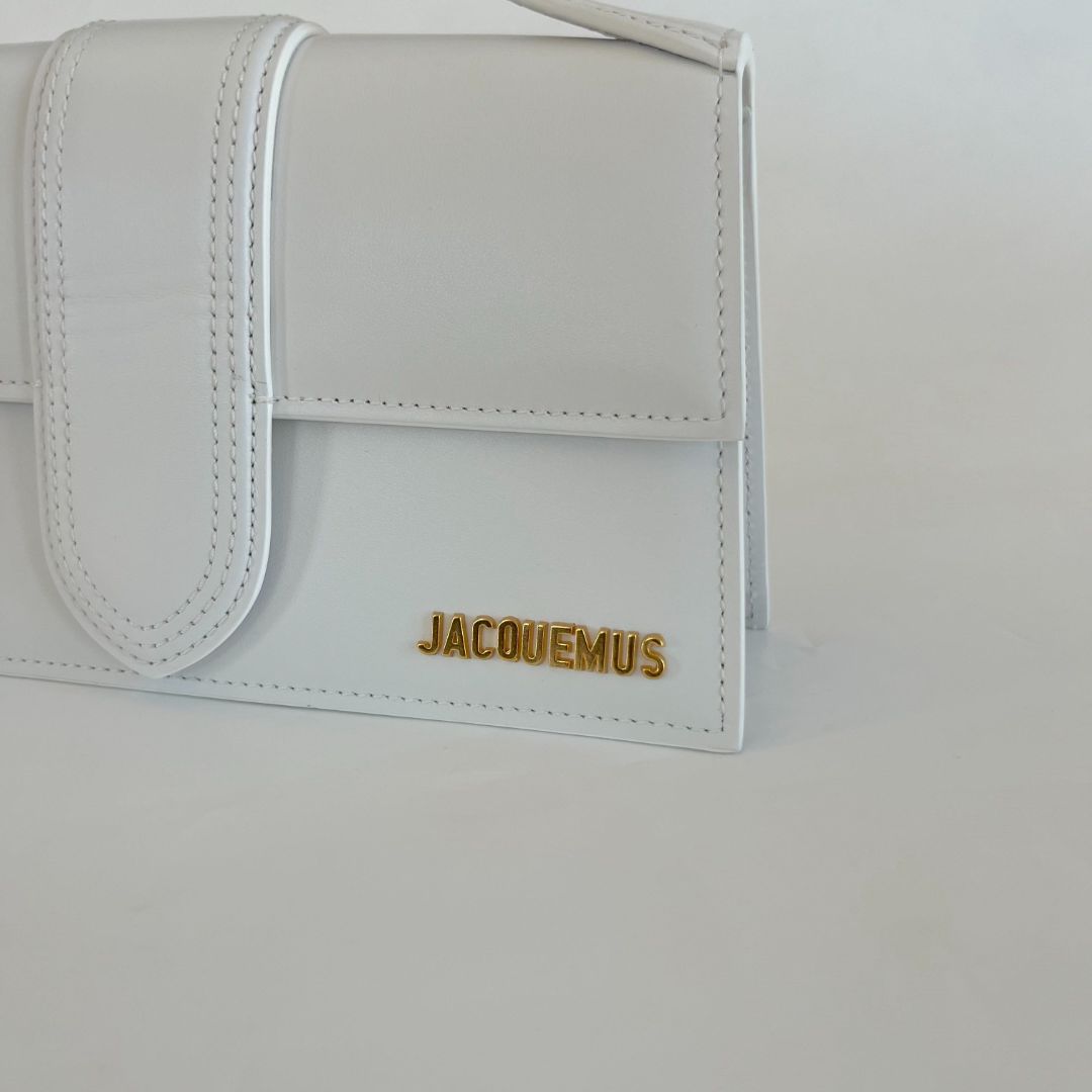 Jacquemus Le Bambino white leather shoulder bag