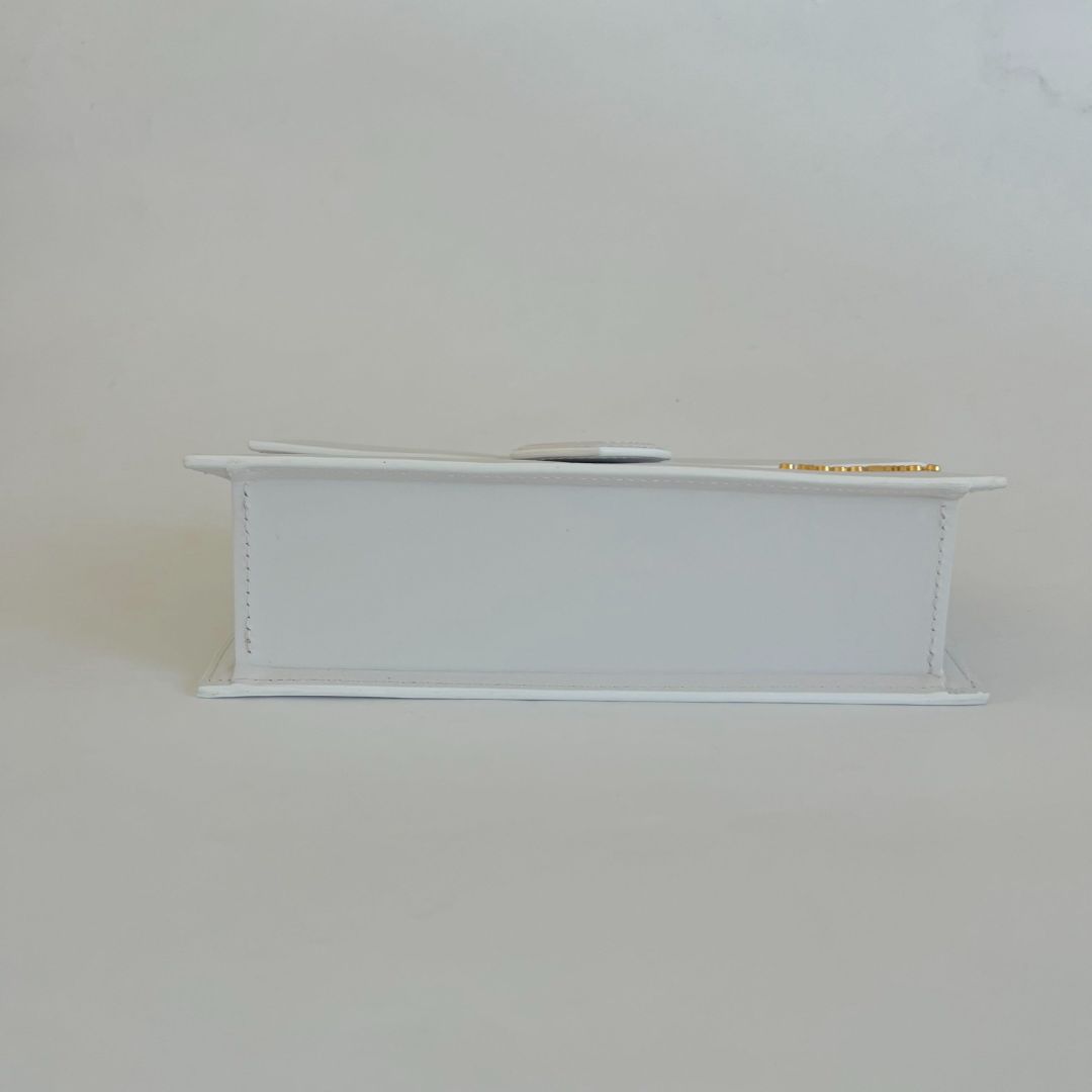 Jacquemus Le Bambino white leather shoulder bag