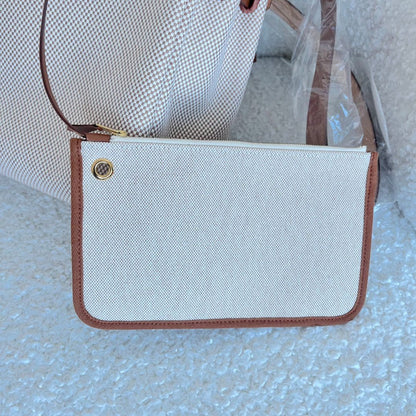 Hermès Herbag Zip 31 Bag In Retourne Viking Canvas With Gold Hardware Ecru-Beige-Fauve