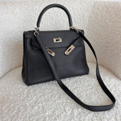 Hermès Kelly 28 Togo Black Leather Bag