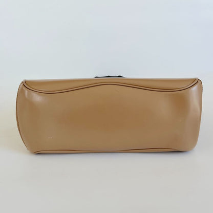 Gucci Beige Leather Lady Lock Bamboo Top Handle Bag