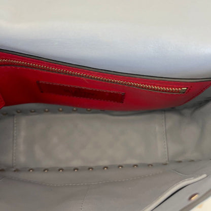 Valentino Blue Quilted Leather Medium Rockstud Spike Chain Bag