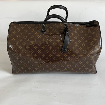 Louis Vuitton Keepall Bandoulière 50 Monogram Glaze Canvas Travel Bag