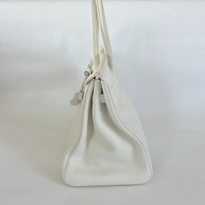 Hermès white Togo leather Birkin 35 bag