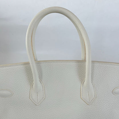 Hermès white Togo leather Birkin 35 bag