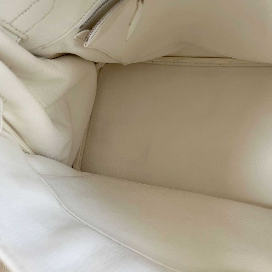 Hermès white Togo leather Birkin 35 bag