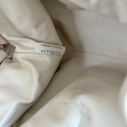 Bottega Veneta Mini Curly Raffia Pouch Clutch white Bag