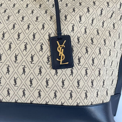 Saint Laurent Le Monogram Tote Monogram All Over Canvas and Leather Large Bag