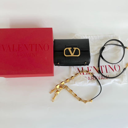 Valentino Vlogo Signature Leather Shoulder Bag