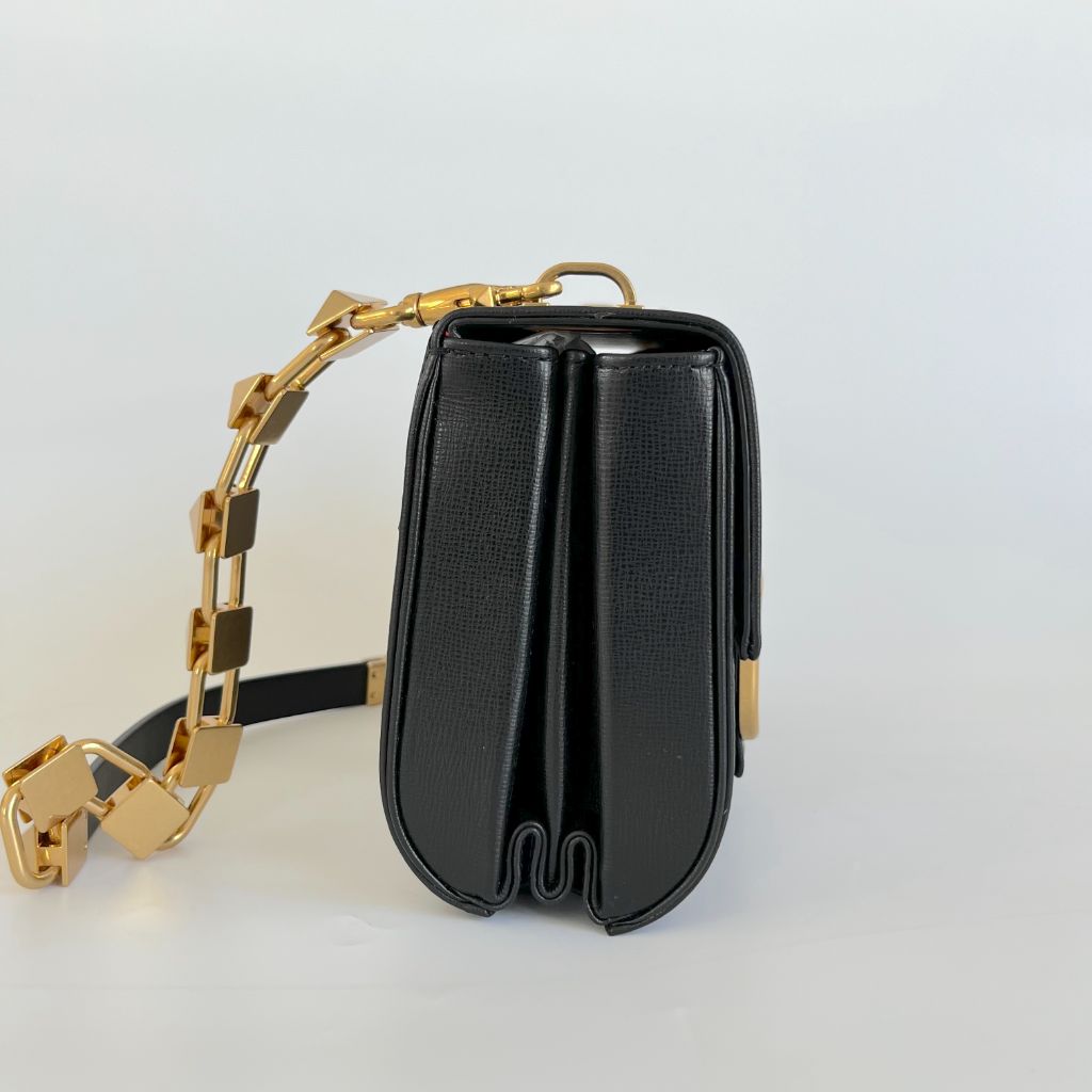 Valentino Vlogo Signature Leather Shoulder Bag