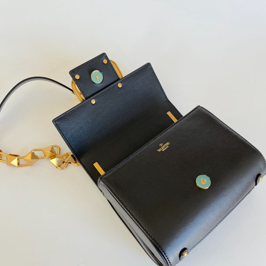 Valentino Vlogo Signature Leather Shoulder Bag