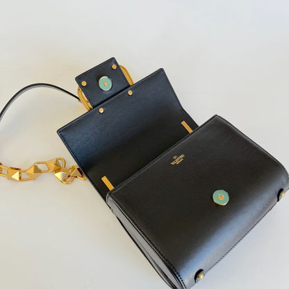 Valentino Vlogo Signature Leather Shoulder Bag