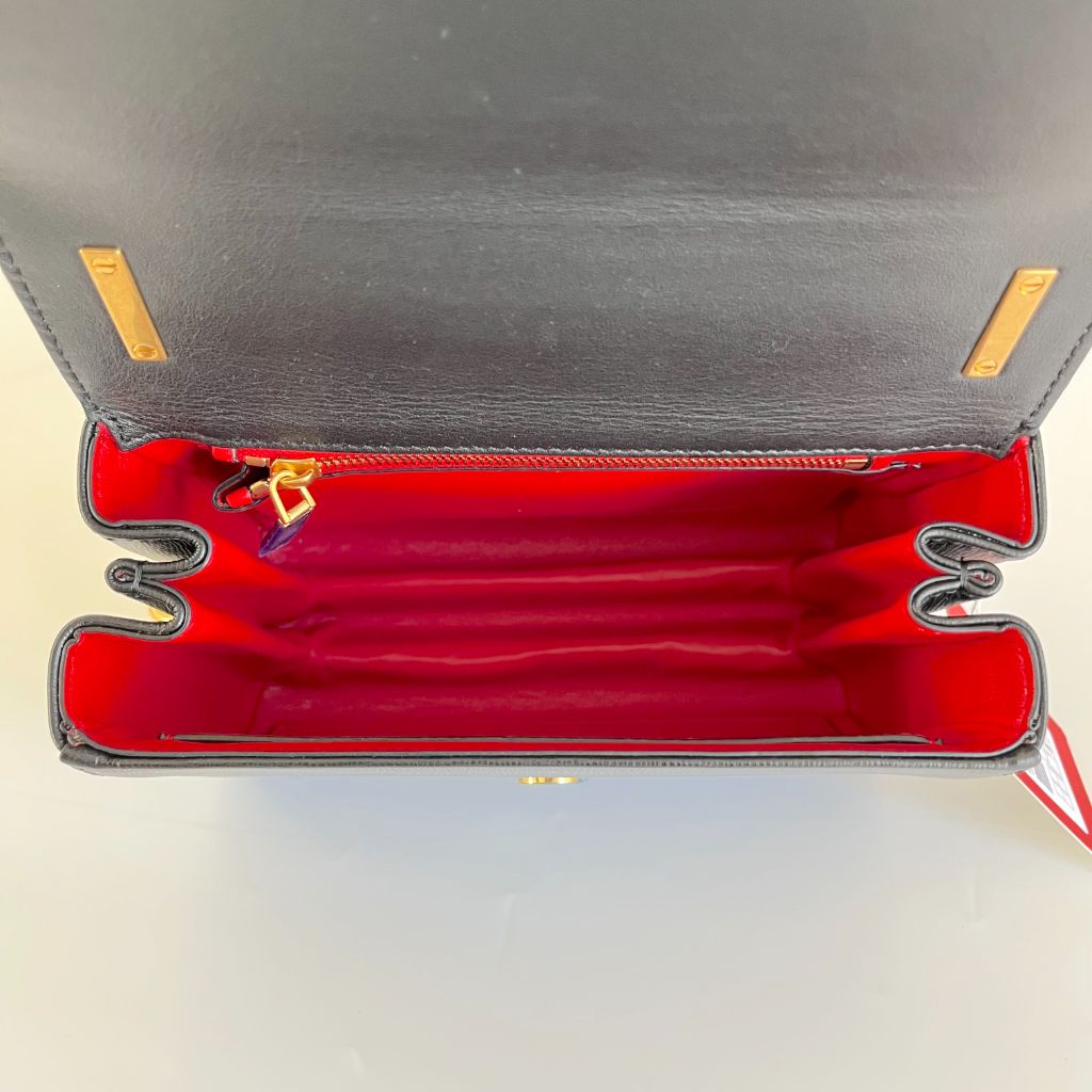 Valentino Vlogo Signature Leather Shoulder Bag