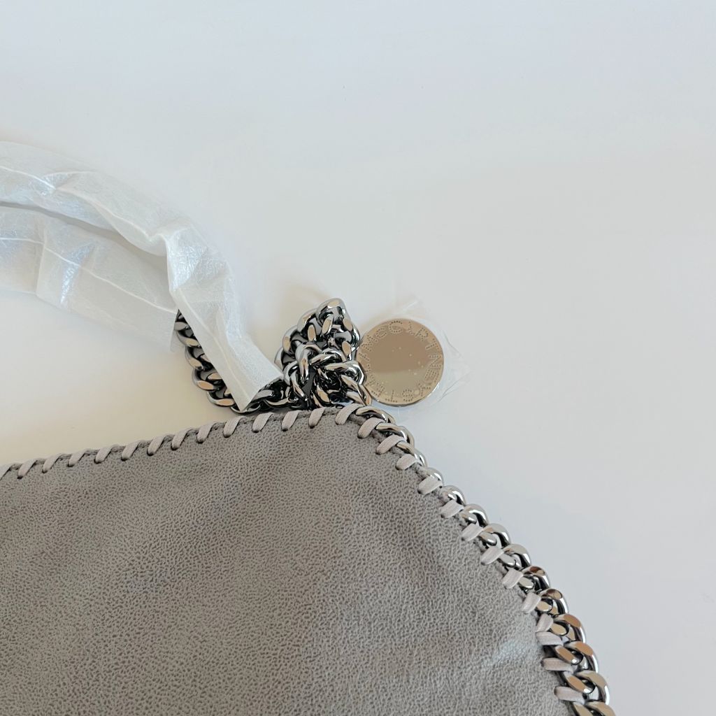 Stella McCartney Large Grey Faux Leather Falabella Bag