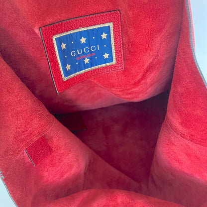 Gucci Elton John Tote "Levon Goodbye" Vinyl EP Cover (With Pouch) Maxi Hibiscus Red