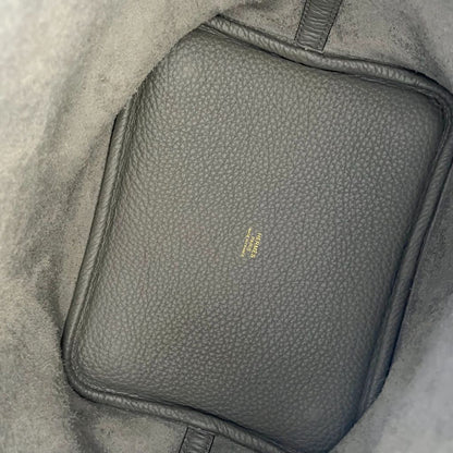 Hermes Picotin 22 Gris Meyer Bag with gold hardware