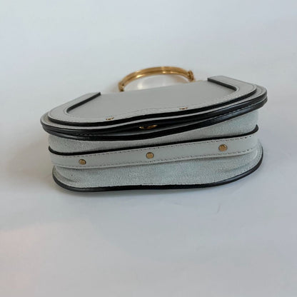 Chloe Grey Leather/Suede Small Nile Bracelet bag