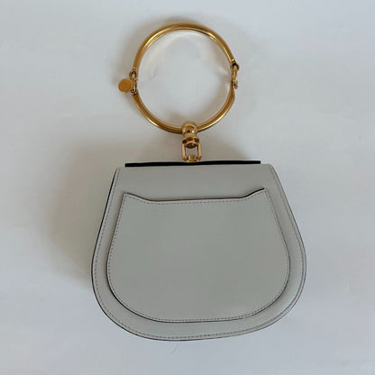 Chloe Grey Leather/Suede Small Nile Bracelet bag