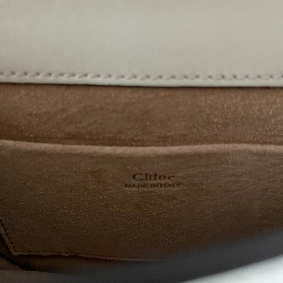 Chloe Grey Leather/Suede Small Nile Bracelet bag