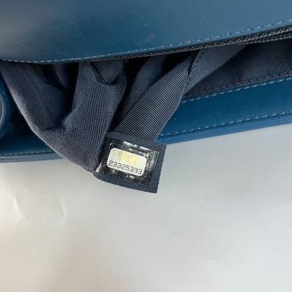 Chanel blue chevron quilted new medium le boy bag