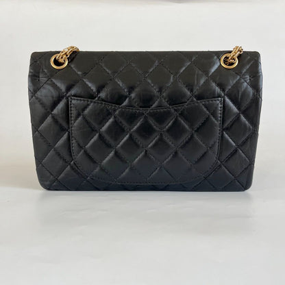 Chanel Black Quilted Aged Leather Reissue 2.55 Classic flap Bag